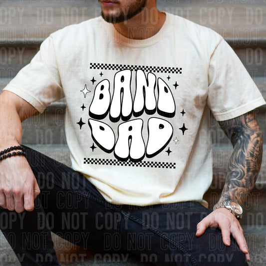 Band Dad Checker DTF Transfer