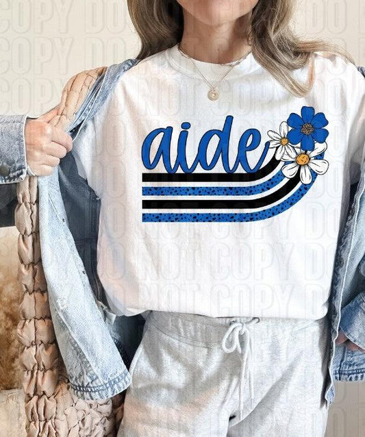 Aide Royal Blue DTF Transfer