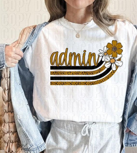 Admin Vegas Gold DTF Transfer