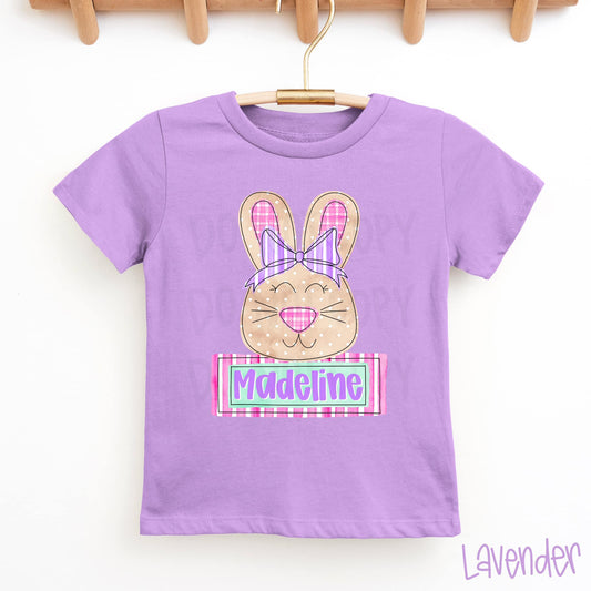 Bunny (Girl) Custom/Name Personalized Name Plate DTF Transfer