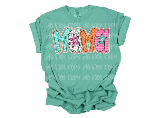 Mama Preppy Doodle DTF Transfer