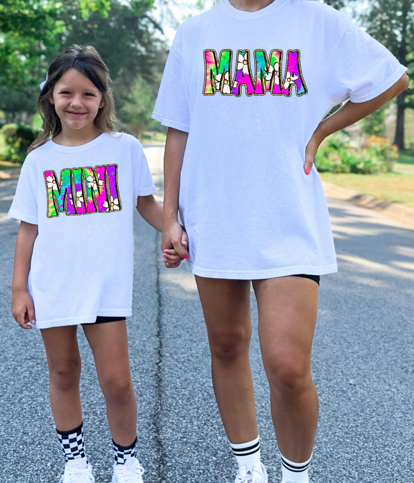 Mama/Mini Tie Dye DTF Transfer