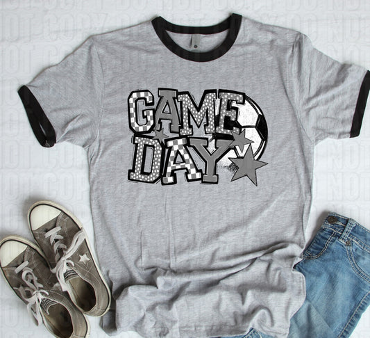 Game Day Grey Soccer DTF Transfer