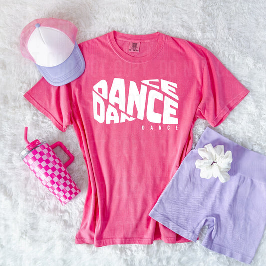 Dance Loopy White DTF Transfer
