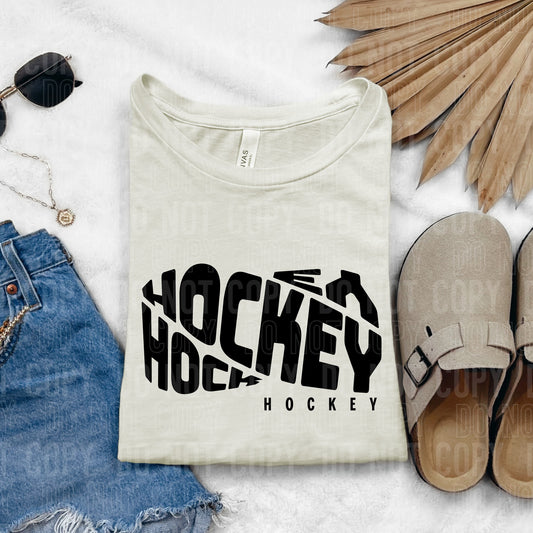 Hockey Loopy Black DTF Transfer