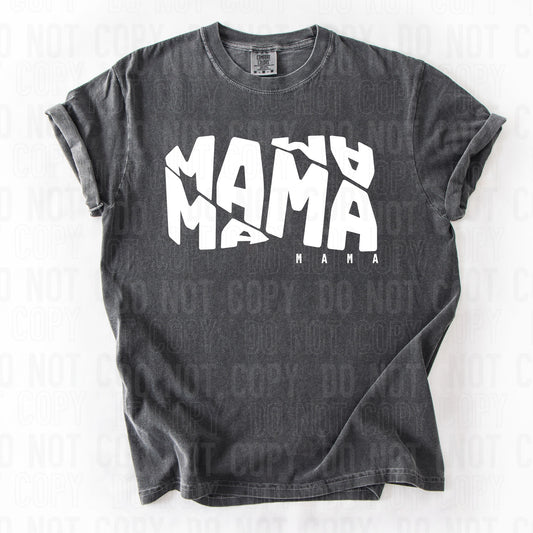 Mama Loopy White DTF Transfer