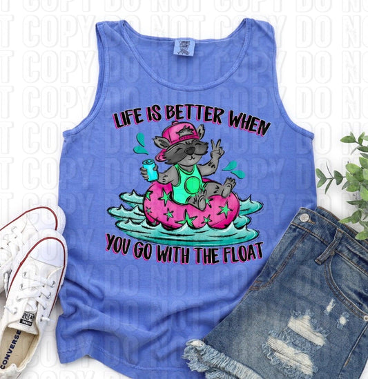 Go With The Float Pink DTF Transfer