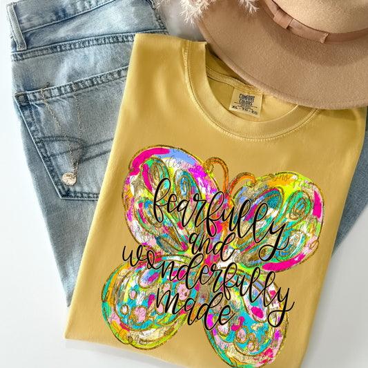 Fearfully And Wonderfully Made Butterfly DTF Transfer