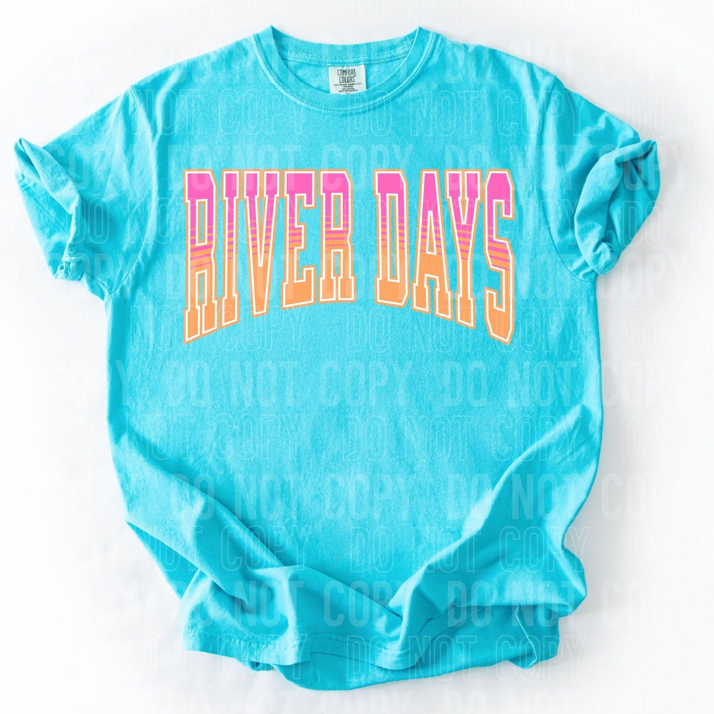 River Days Pink Orange DTF Transfer