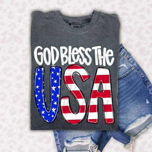 God Bless The USA DTF Transfer
