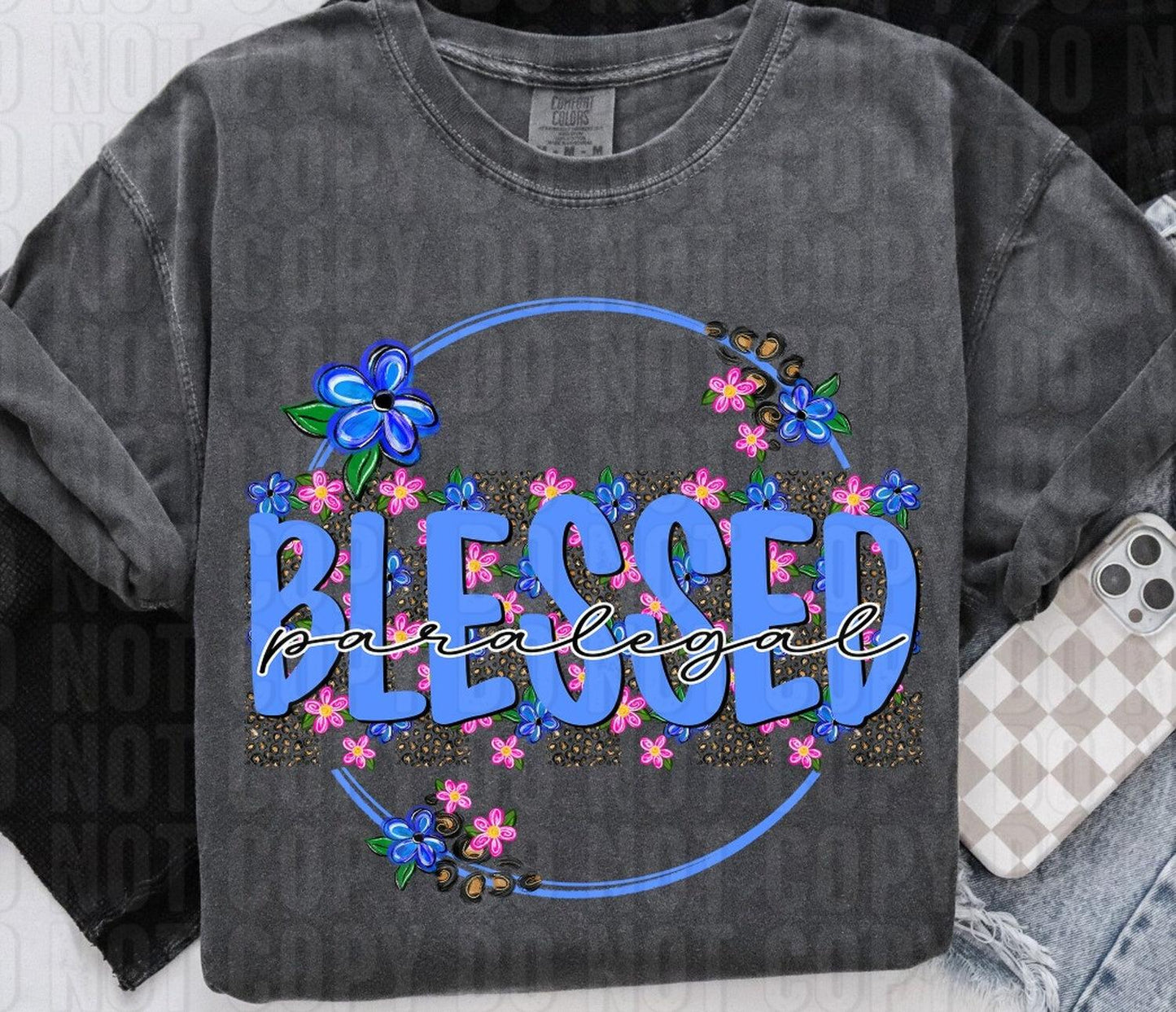 Blessed Paralegal Leopard DTF Transfer