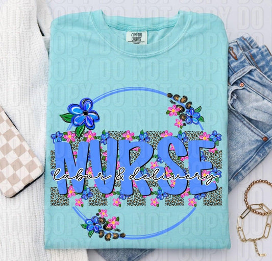 Labor & Delivery Nurse Leopard DTF Transfer