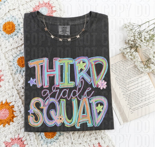 Third Grade Squad Titled Word DTF Transfer