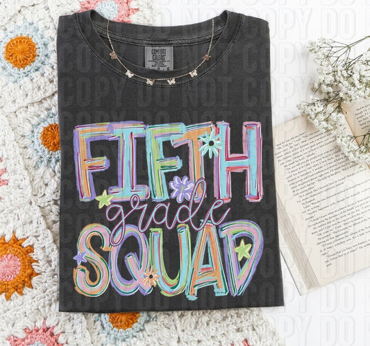Fifth Grade Squad Titled Word DTF Transfer