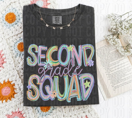 Second Grade Squad Titled Word DTF Transfer