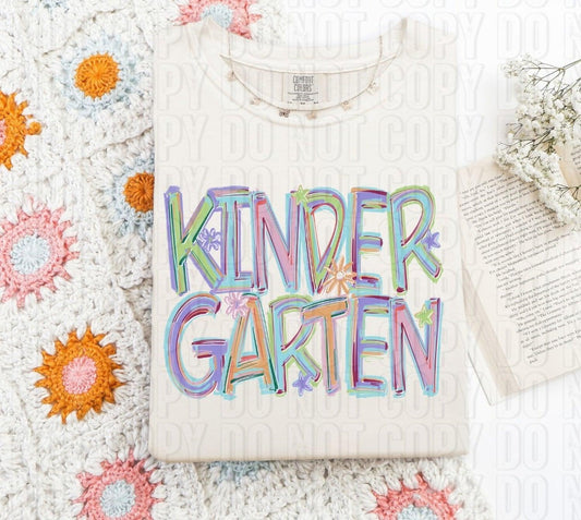 Kindergarten Titled Word DTF Transfer