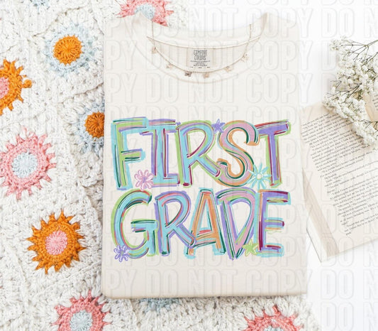 First Grade Titled Word DTF Transfer