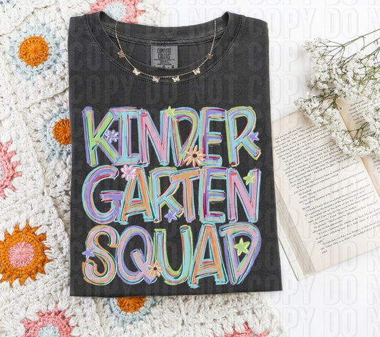 Kindergarten Squad Titled Word DTF Transfer