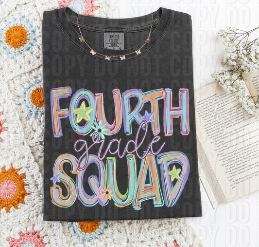 Fourth Grade Squad Titled Word DTF Transfer
