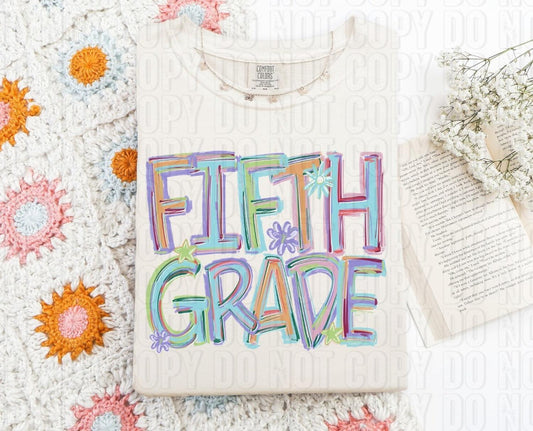 Fifth Grade Titled Word DTF Transfer