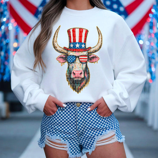 4th Of July Highland DTF Transfer