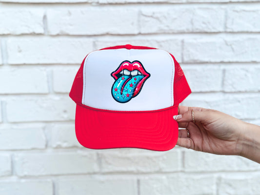 4th Of July Tongue Hat Patch DTF Transfer