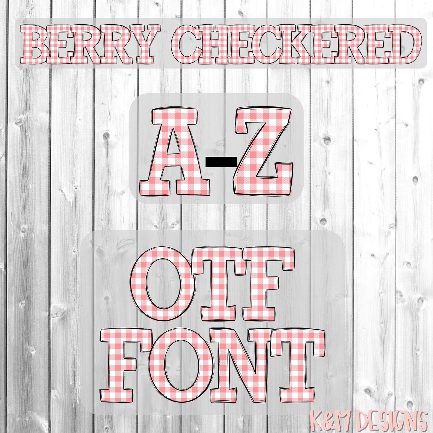 Berry Checkered Alpha OTF (Open-Type) Digital Download