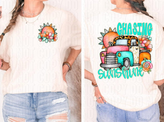 Chasing Sunshine Front/Back DTF Transfer