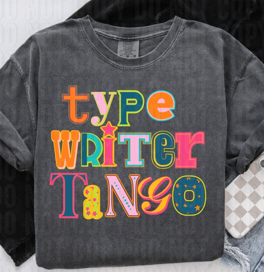 Typewriter Tango Custom Team Name/Personalized DTF Transfer