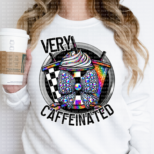 Very Caffeinated Rhinestones DTF Transfer