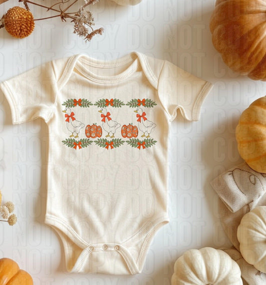 Silly Goose Pumpkin Trio DTF Transfer
