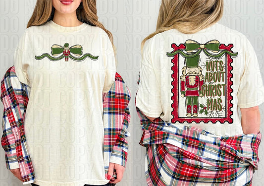 Nuts About Christmas Light Skin Front/Back DTF Transfer