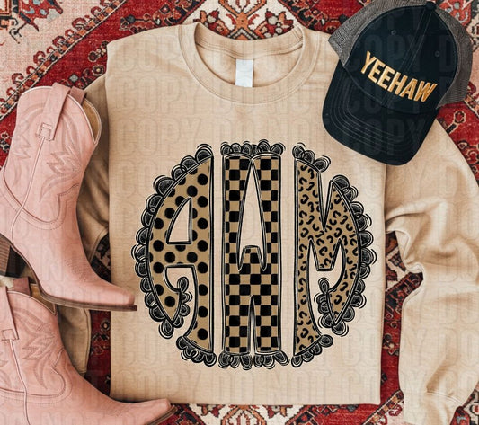 Mixed Up Monogram DTF Transfer