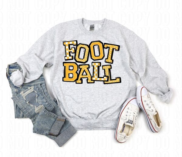 So Sporty Football Yellow Gold DTF Transfer