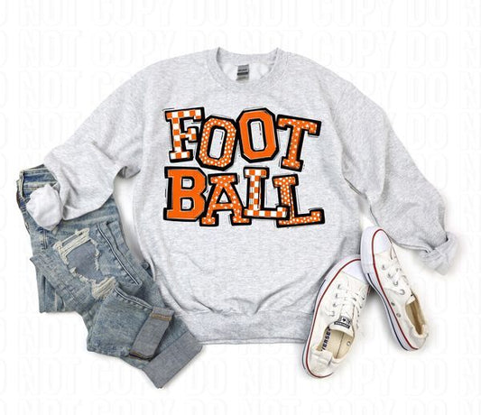 So Sporty Football Orange DTF Transfer