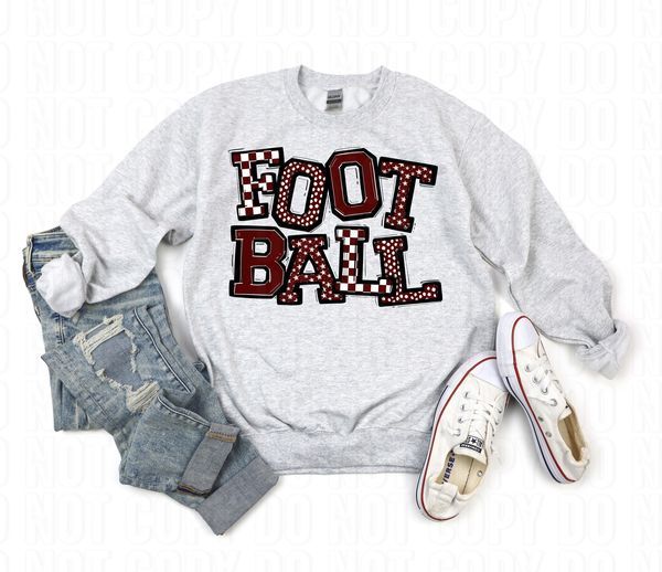 So Sporty Football Maroon DTF Transfer