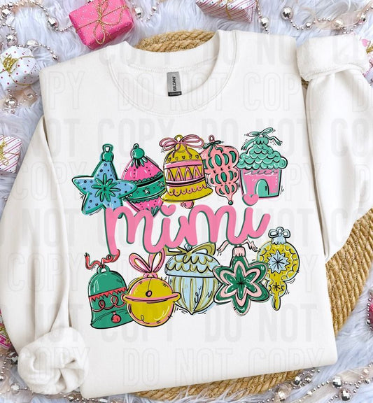 Mimi Ornament Name Frame DTF Transfer