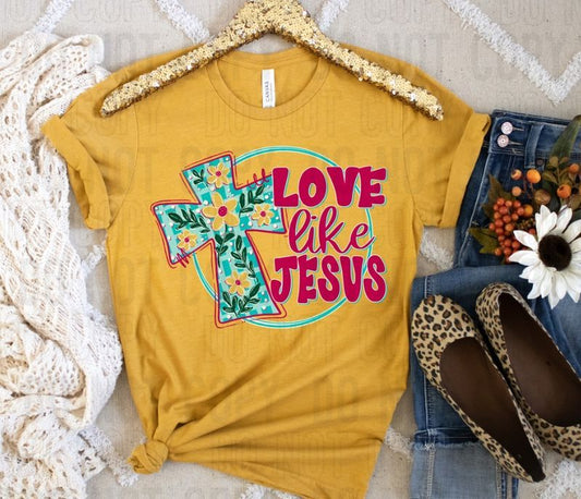 Love Like Jesus Cross DTF Transfer