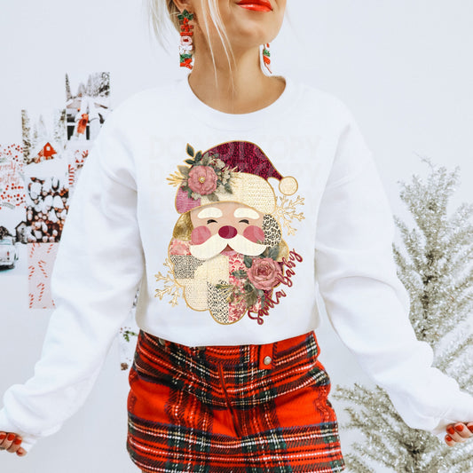 Quilted Santa Baby DTF Transfer