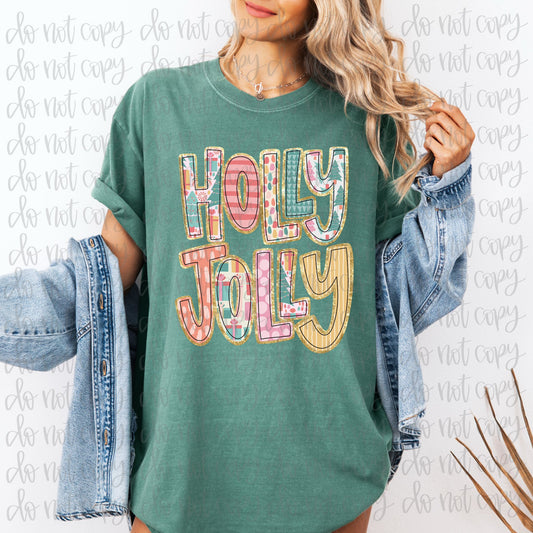 Holly Jolly Whimsical DTF Transfer