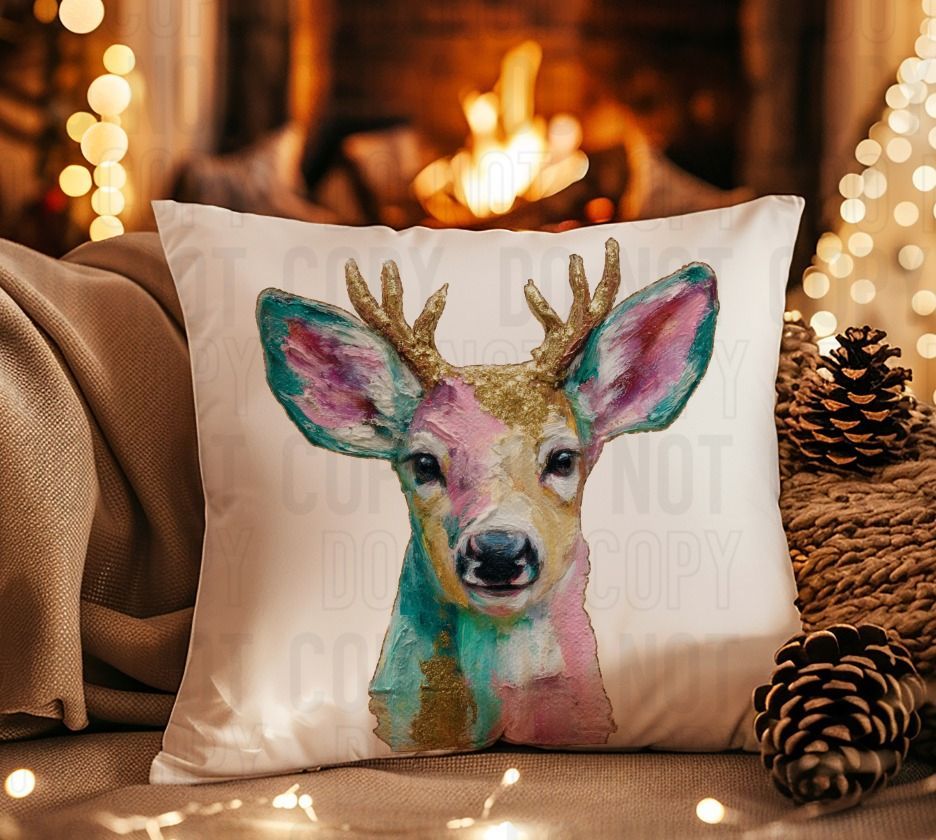 Painted Buck DTF Transfer