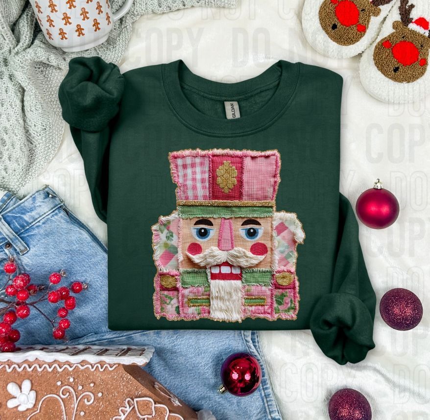 Nutcracker Quilted Faux DTF Transfer