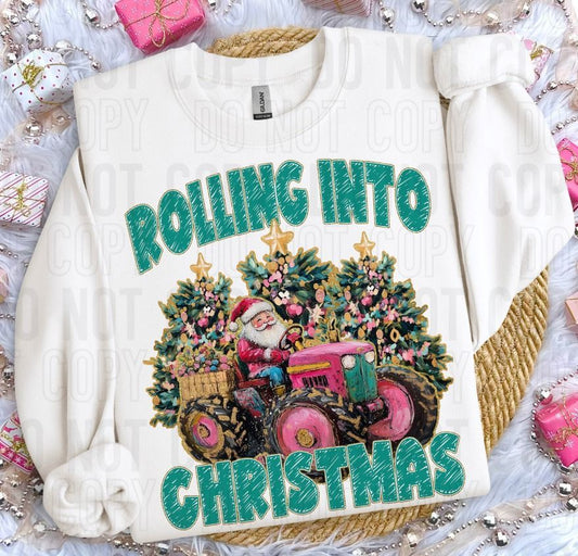 Rolling Into Christmas DTF Transfer
