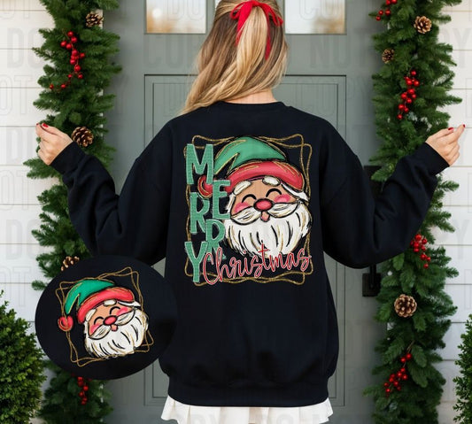 Merry Christmas Santa Front/Back DTF Transfer