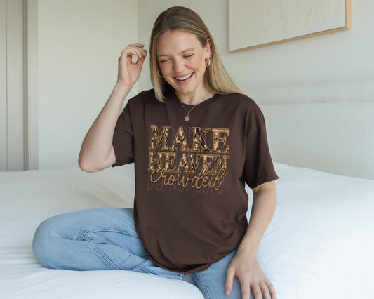 Make Heaven Crowded Cheetah Embroidery Faux DTF Transfer