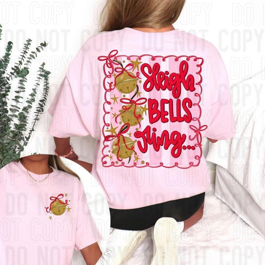Sleigh Bells Ring Coquette Front/Back DTF Transfer