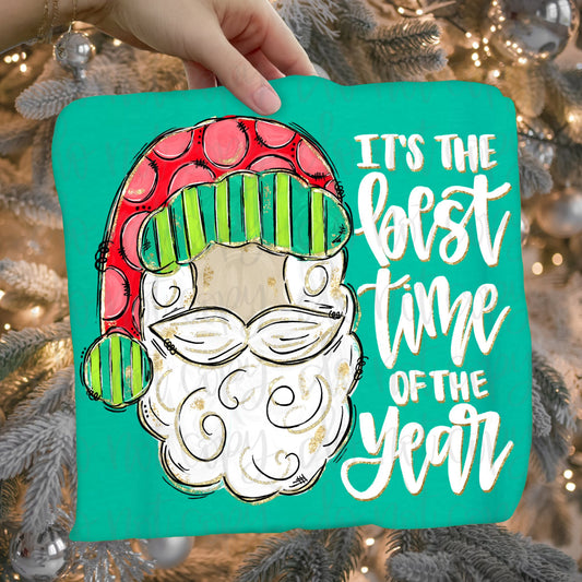 The Best Time Of The Year Light Santa DTF Transfer