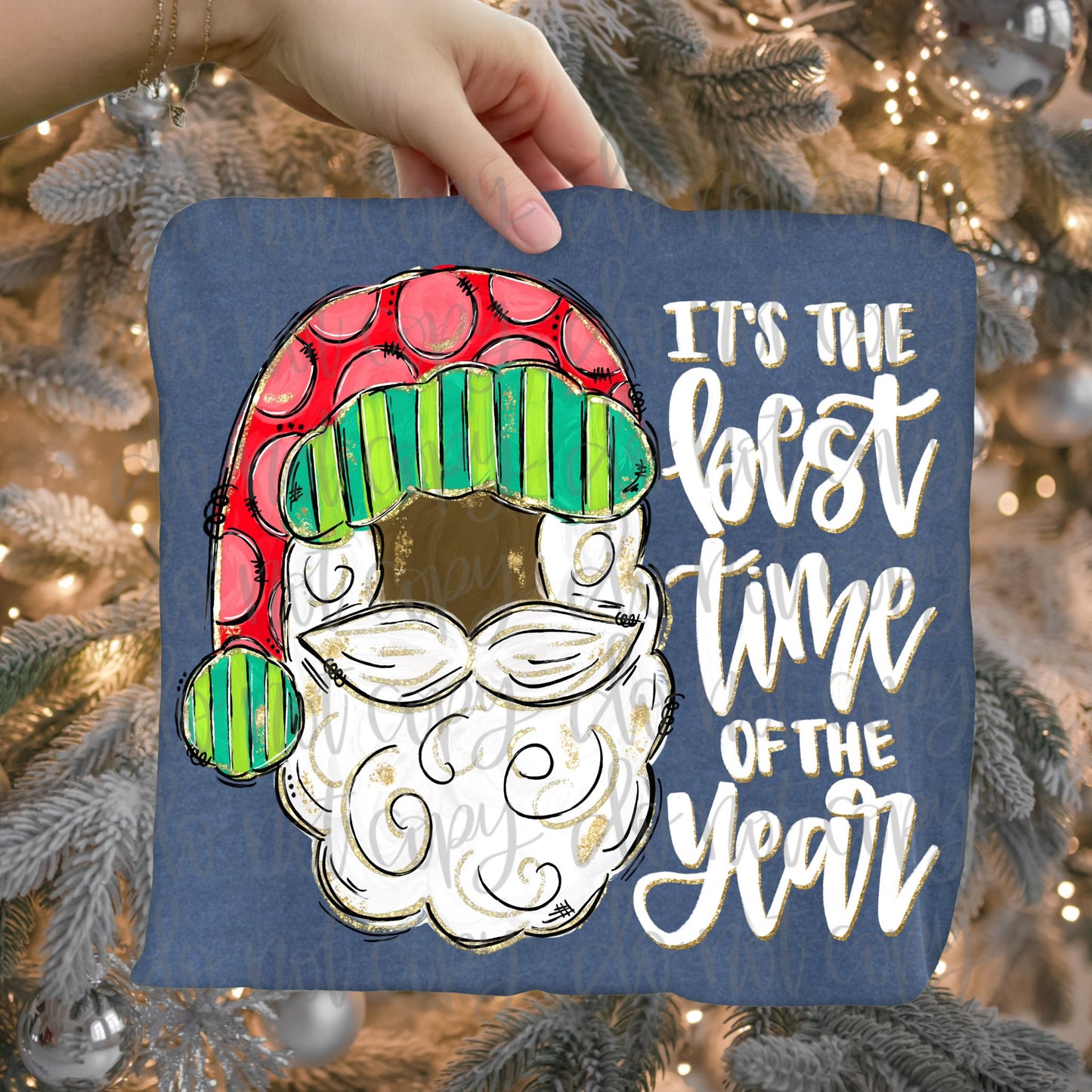 The Best Time Of The Year Dark Santa DTF Transfer