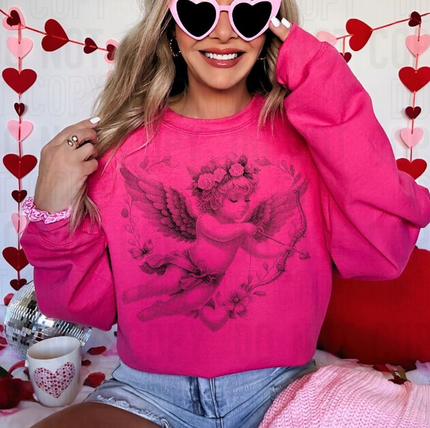 Cupid Light Halftone DTF Transfer