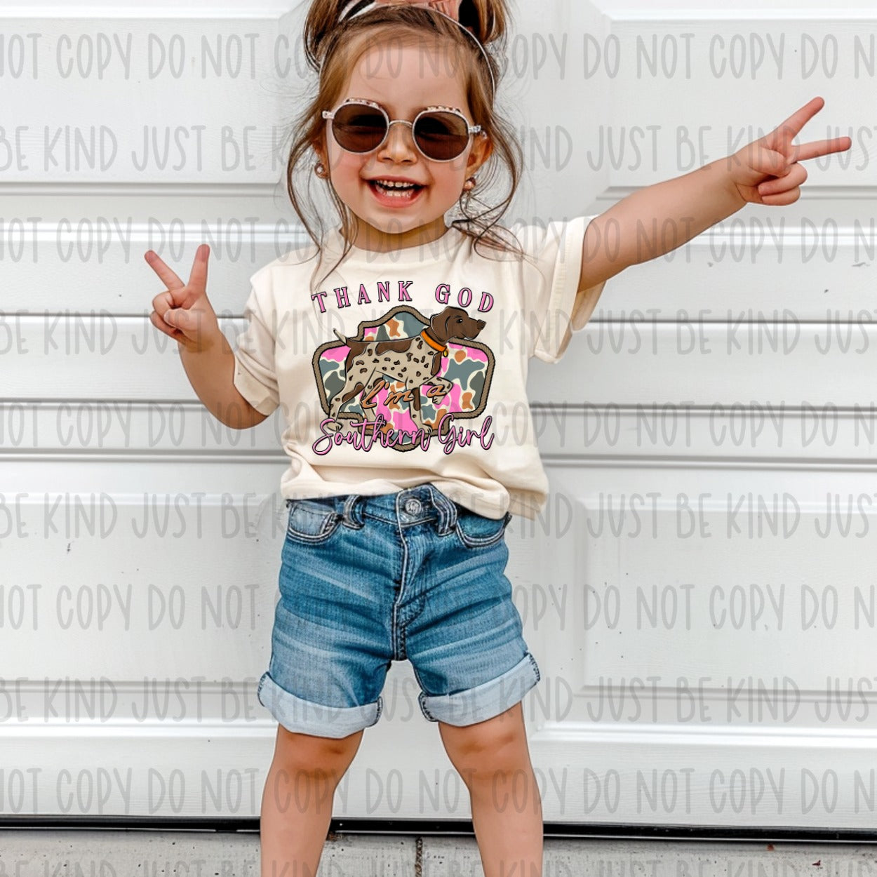 Thank God I'm A Southern Girl Pointer Dog DTF Transfer